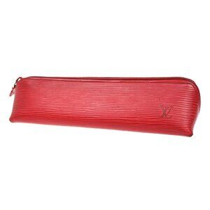 LOUIS VUITTON LV Trousse Crayons Pen Case Epi Leather Red France